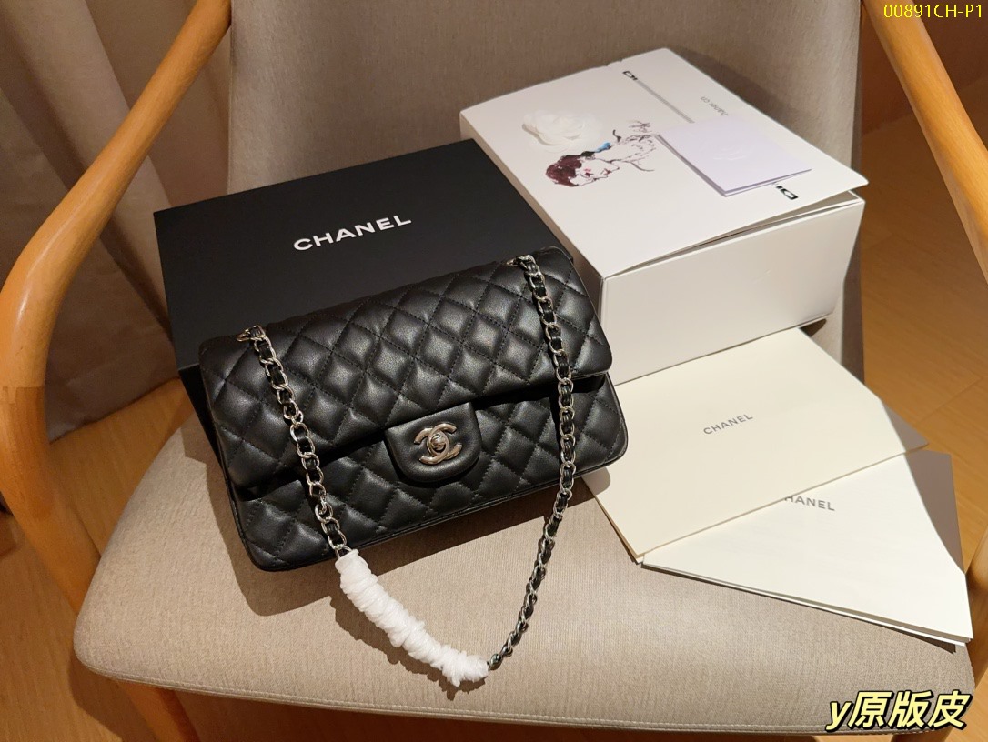 Original leather Chanel Classic sheepskin pattern cf Size 25cm