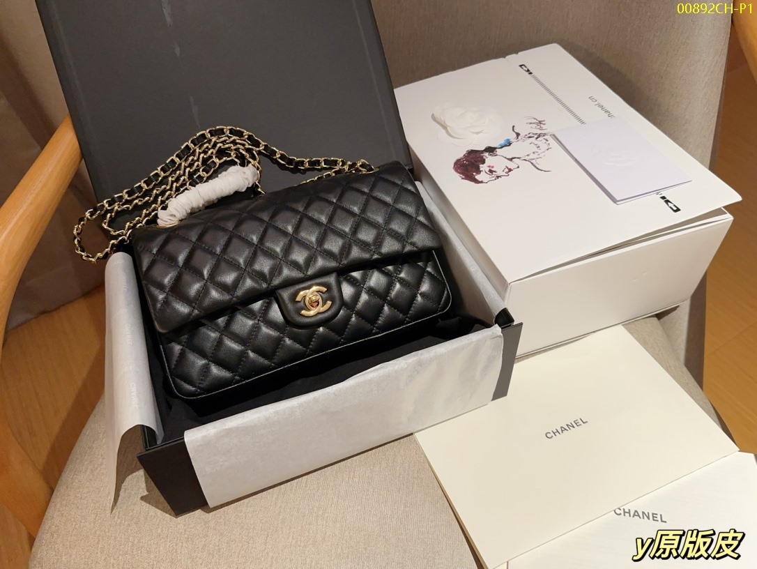 Original leather Chanel Classic sheepskin pattern cf Size 25cm