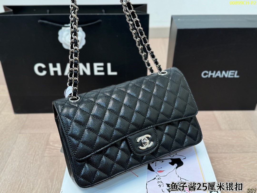 Chanel Caviar CF Series Diamond Size 25cm