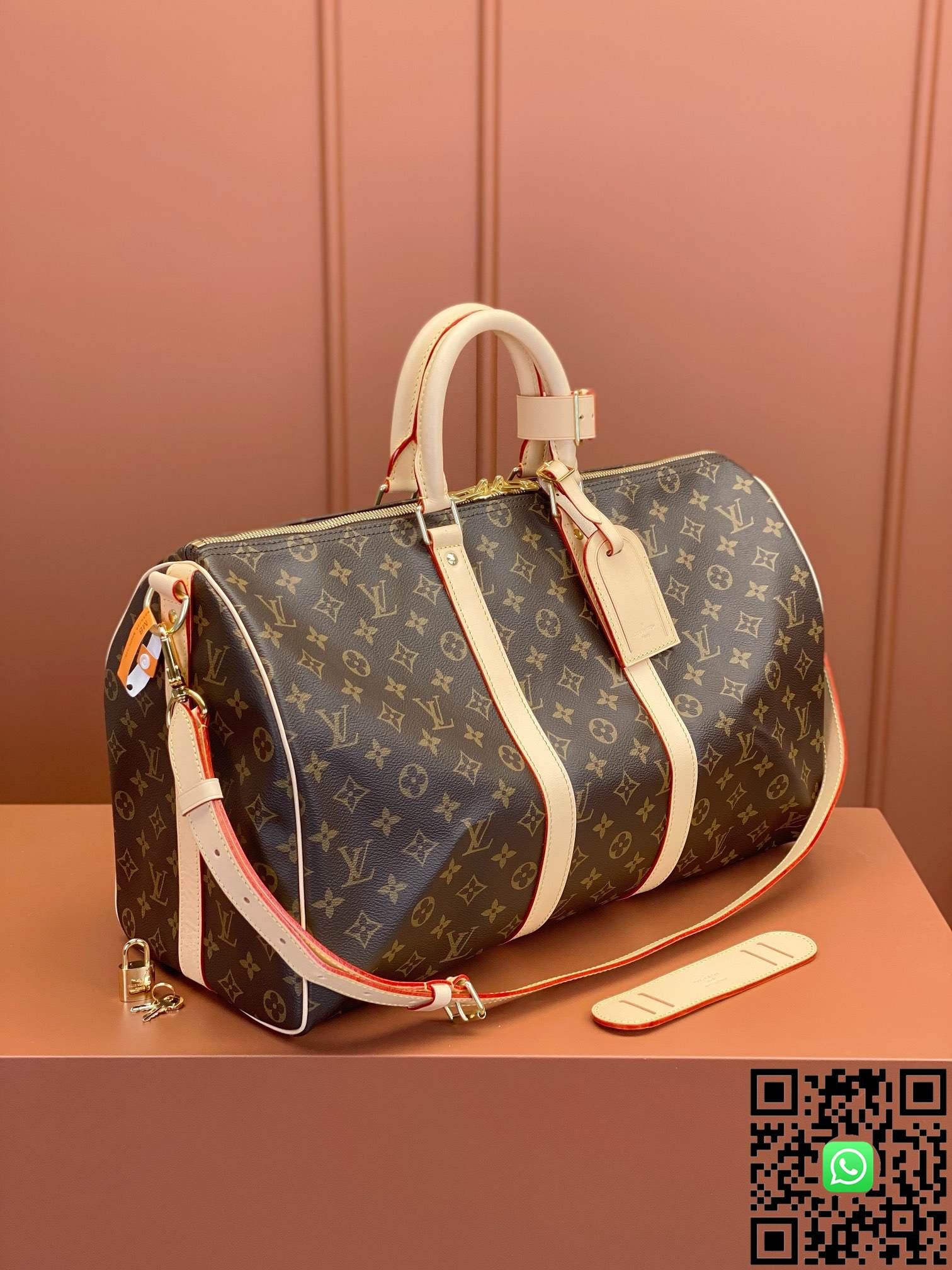 M41418 Louis Vuitton KEEPALL BANDOULIÈRE 45 travel bag size:45x27x20cm